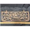 Image 1 : Antique cast iron sign- home comfort- 21"L by 8"W