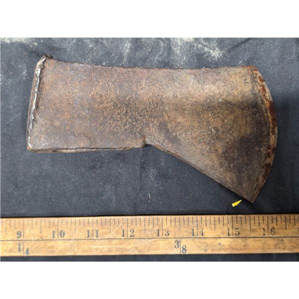 Antique  Hand forged axe head- 7"L  and 4"blade- hudson bay style