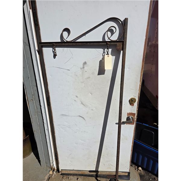 Wrought iron sign stand- 29"W by 72"H