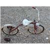 Image 1 : Vintage unusual Children's Bike w/ Training Wheels and Wire Basket (WERUSH BIKE BRAND)