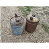 Image 1 : 2 antique metal gas pails