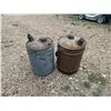 Image 6 : 2 antique metal gas pails