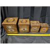 Image 3 : Vintage Folk Art Nesting Box Set w/ Hand Painted Floral Design
