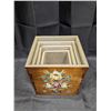 Image 4 : Vintage Folk Art Nesting Box Set w/ Hand Painted Floral Design