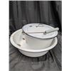Image 1 : Old Enamel Ware (Big Pail, and Pot w/ Lid and Handle)