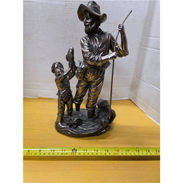 Fisherman figure statue-13"H