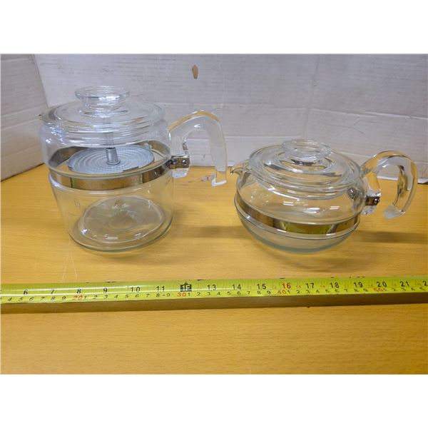 Pyrex tea pot and coffee pot