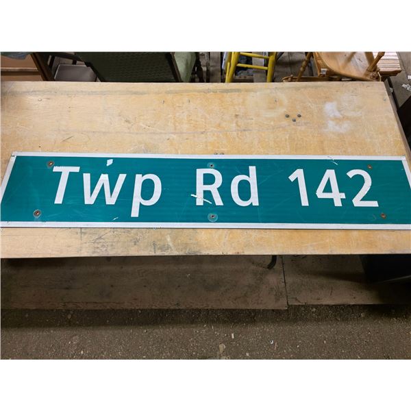 TWP RD 142 highway sign- 58" by 12"