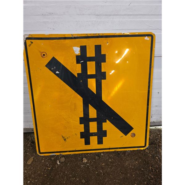 Railroad crossing highway sign- 36' by 36"