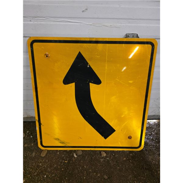 Curve ahead highway sign-30" by 30"