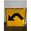 Image 1 : Sharp curve highway ahead sign- 30" by 30"