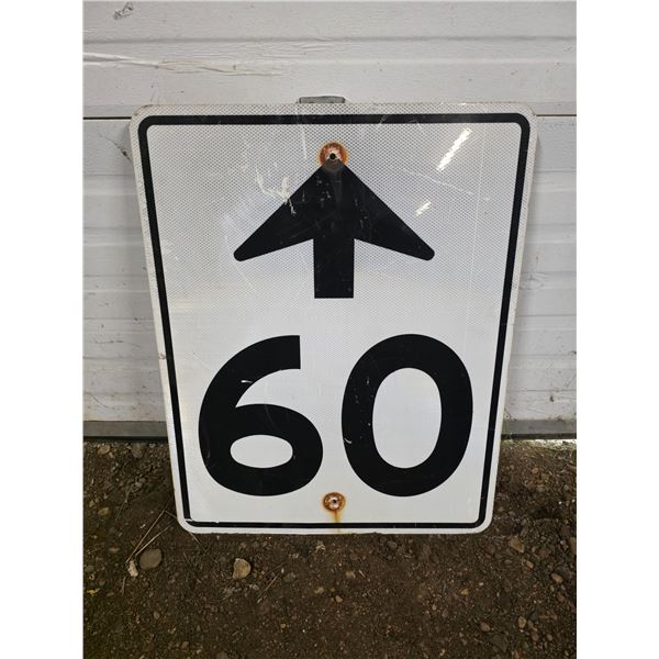 60 ahead highway sign-30" by 30"