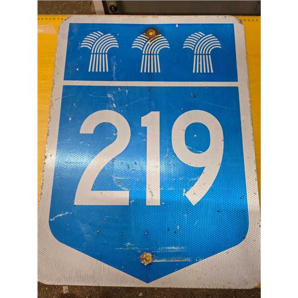 219 highway sign- 24" by 18"