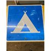 Image 1 : camping ahead sign- 24" by 24"