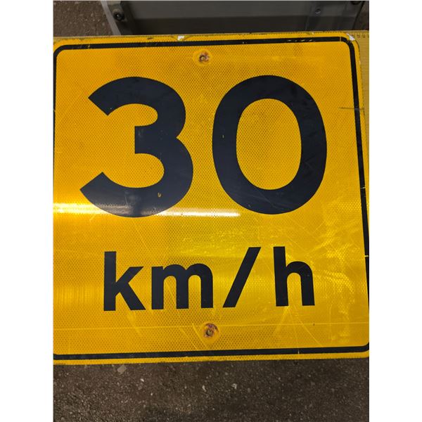 30Km sign- 24" by 24"