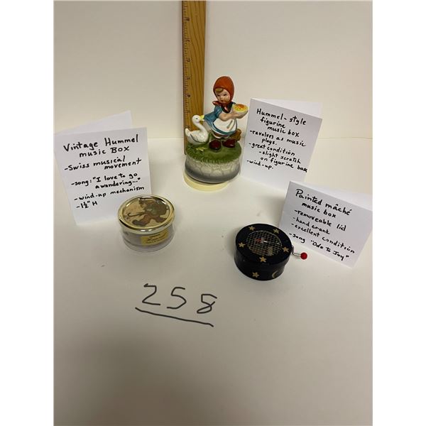 Working Music Boxes: Hummel, etc.