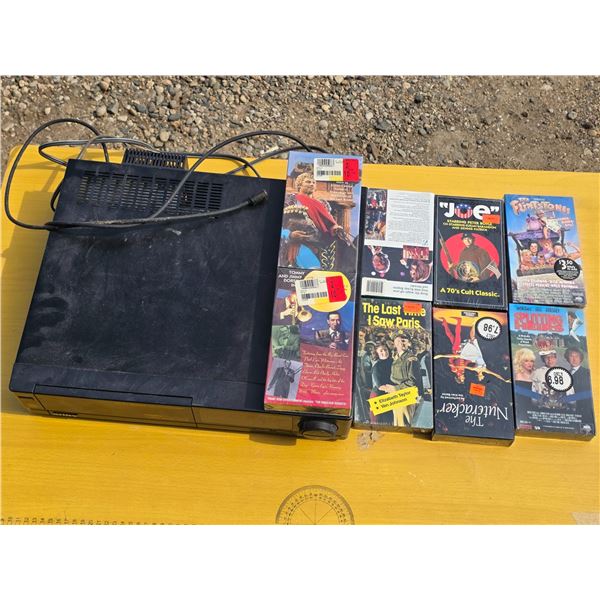 Sony vhs player and movies