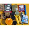 Image 2 : Lot of misc items, candles, thread spools