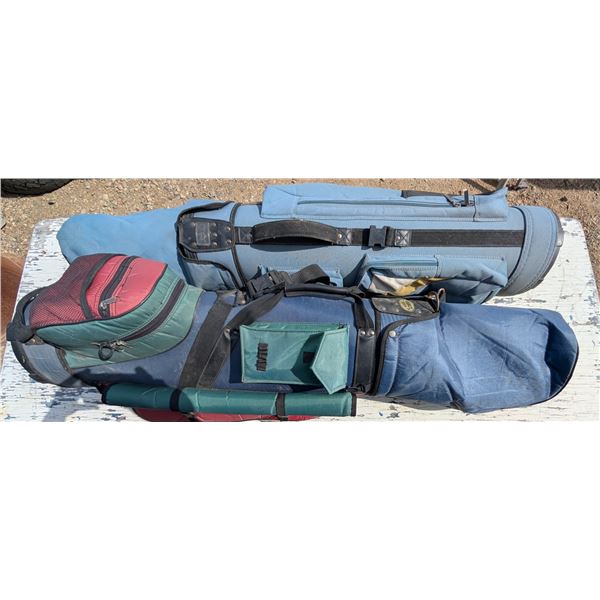 (2) Older Golf Club Bags w/ Some Golf Clubs and etc. (Ok Condition)