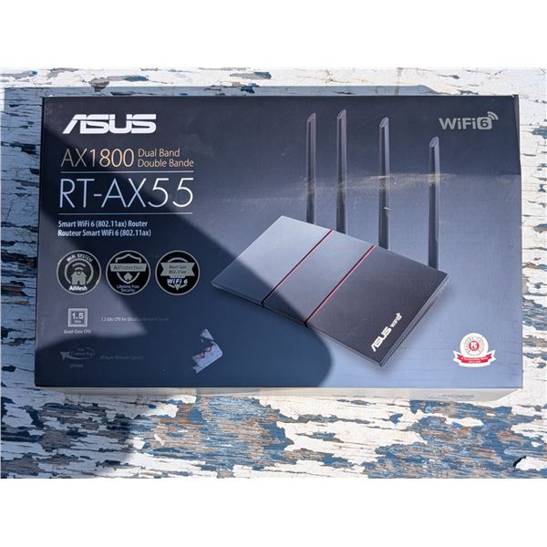 ASUS AX1800 Dual Band RT-AX55 Smart Wifi 6 Home Router w/ Original Box and Manual