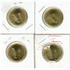 Image 1 : (2) 2020 and (2) 2022 Canadian Uncirculated Proof Like One Dollar Coins.