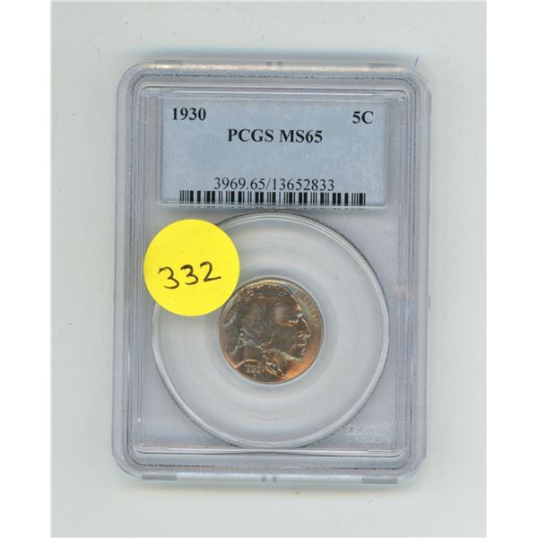 1930 U.S.A  Five Cents - PCGS MS65.