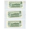 Image 2 : (3) Canadian One Dollar Bills W/ Following Sequence BCE1949322-23-24 Scenes of Canada Series (Maybe 