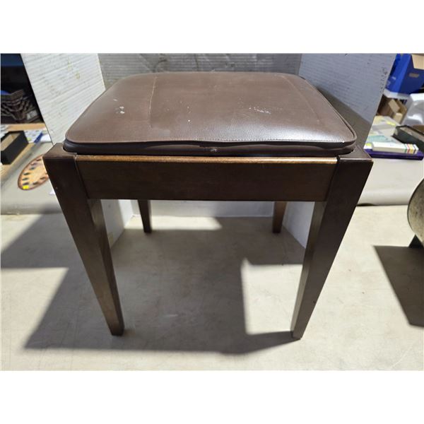 Apolstered stool- 15" by 16" by 19"H