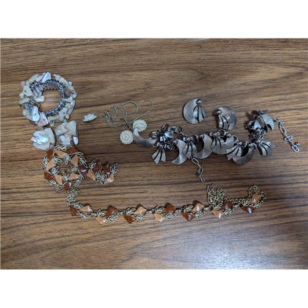 Lot of Jewelry Sets (Floral Design, Rocks, leaf pattern, etc.)