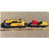 Image 2 : Box of train set tracks, Caterpillar Engine (C size batteries not included!) and car.