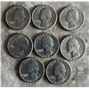Image 1 : Lot of 8 US Quarters from 1970s.