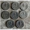 Image 2 : Lot of 8 US Quarters from 1970s.