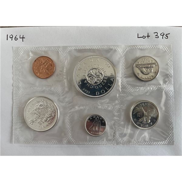 1964 sealed and uncirculated Canadian coin set. Silver.