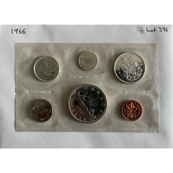 1966 sealed and uncirculated Canadian coin set. Silver.
