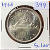 Image 1 : 1966 Canadian Silver Dollar.