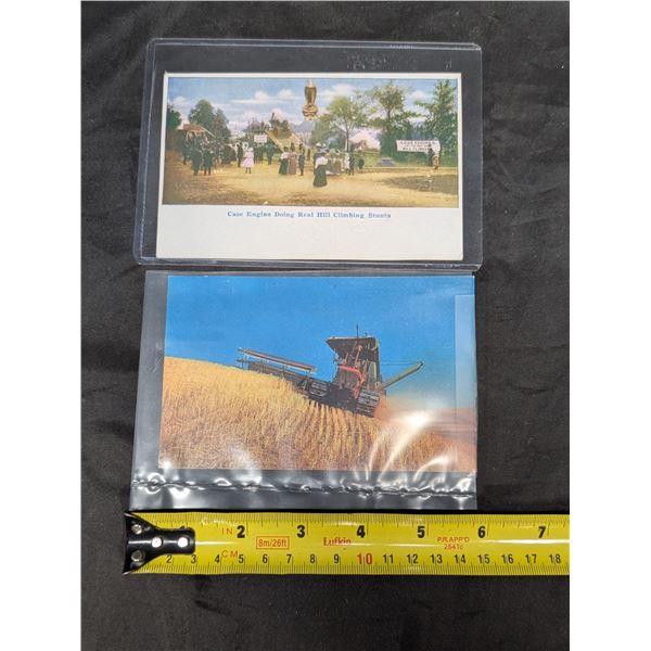 (2) Vintage Case IH Crawler Post cards 1900s USA