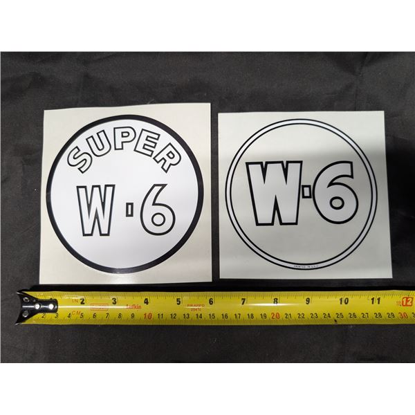 (2) Decal Stickers (W-6) and (SUPER W-6)