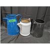 Image 1 : (3) Vintage Enamel Coffee Pots (All Lids Missing)