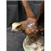 Image 2 : 14" Tall Porcelain Eagle Statue Sitting On Rock 13" (No Chips) Great Condition)