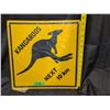 Image 3 : 15"x15" Hard Plastic Sign Kangaroos Next 15 Km from Australia (Never Used)