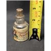 Image 2 : 1900s Rare Crockery Mender Bottle w/ Cork 2" Tall w/ Label