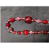 Image 3 : 15" Necklace red Beads + Pearls