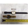 Image 1 : Stainless Steel Watches (Working) Gold Colored and Small Silver or Silver Colored Charm