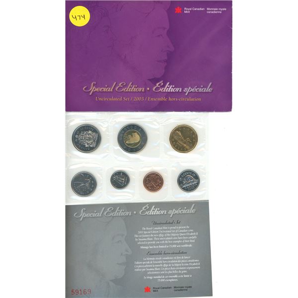 2003 Special Edition Canadian Uncirculated Proof Set.