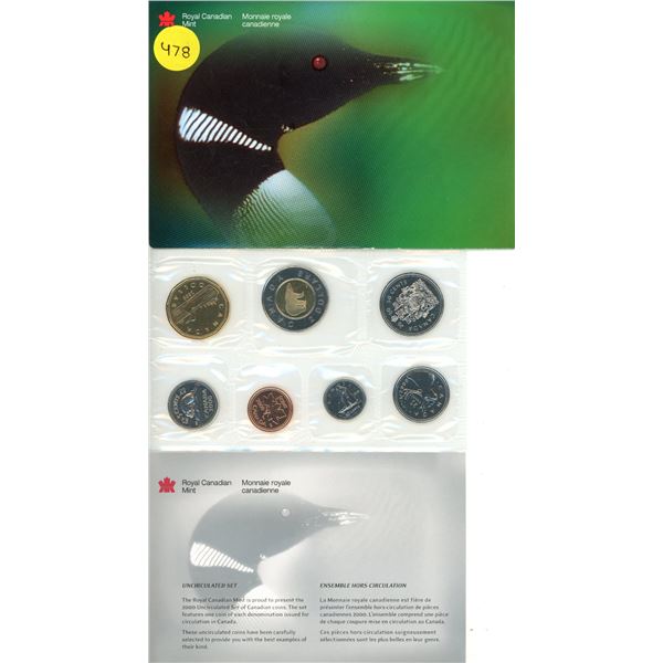 2000 Canadian Uncirculated Proof Set.