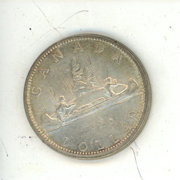 1965 Canadian Silver One Dollar Coin.