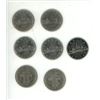 Image 1 : (2) 1968, (3) 1969, (2) 1971 Canadian One Dollar Coins.