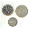 Image 1 : 1967 Canadian 5, 10, 25 Cents Silver Coins. (5 cents coin is not silver)