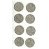 Image 1 : (2) 1940, (2) 1943, (2) 1945, (2) 1947 Canadian Silver 25 Cents Coin.