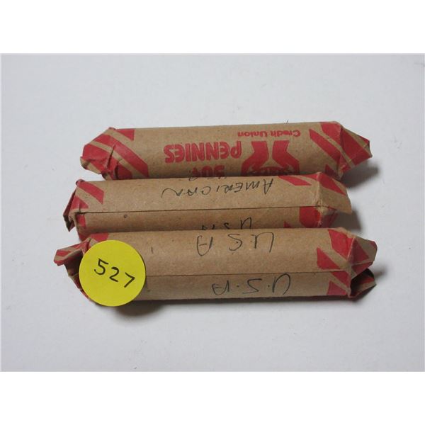 Roll of 1948, 1940 and 1974 U.S.A One Cent.